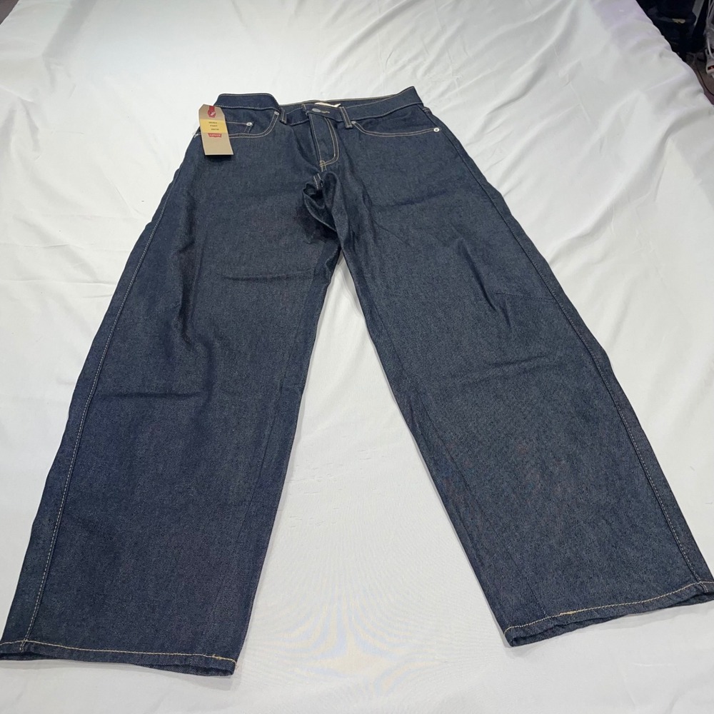 Levis Premium Baggy Dad Barrel Jeans Indigo Blue W28 L30 A0039A-0006 NWT